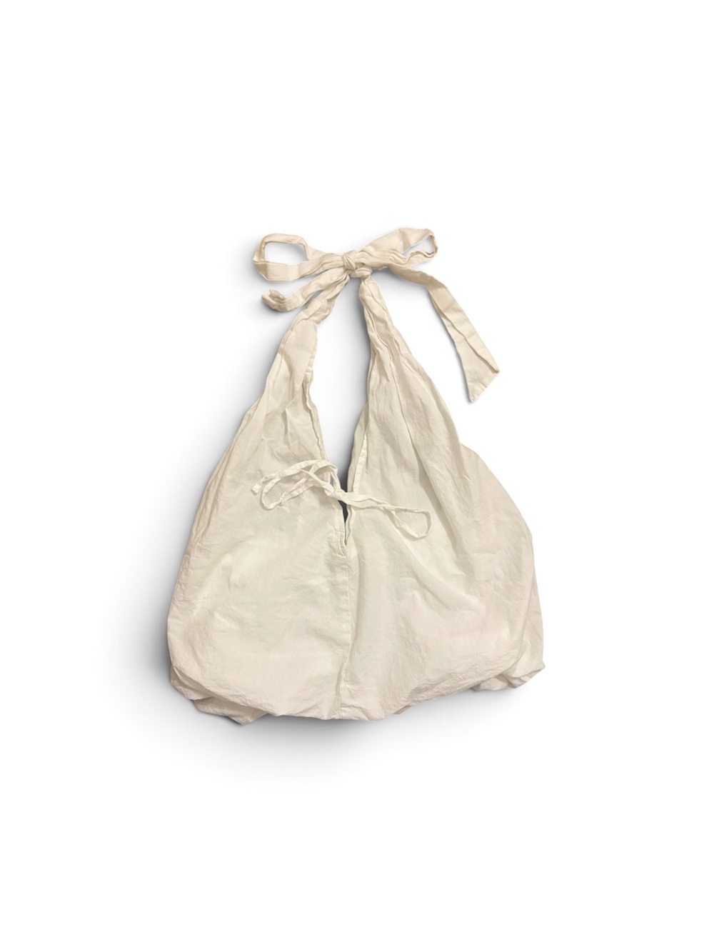 Free People bubble Cream Tie-Back Halter Tank Top